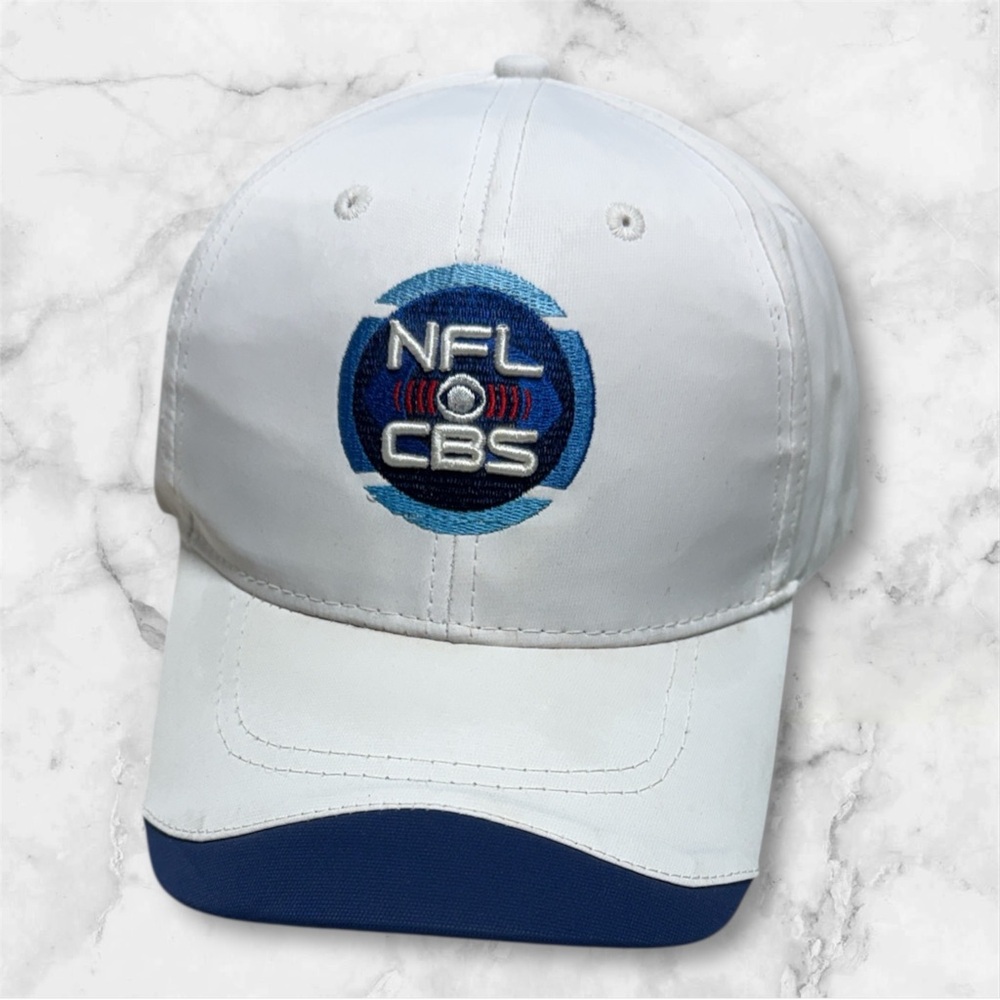 NFL CBS White and Blue Cap sporty cap one size adjustable